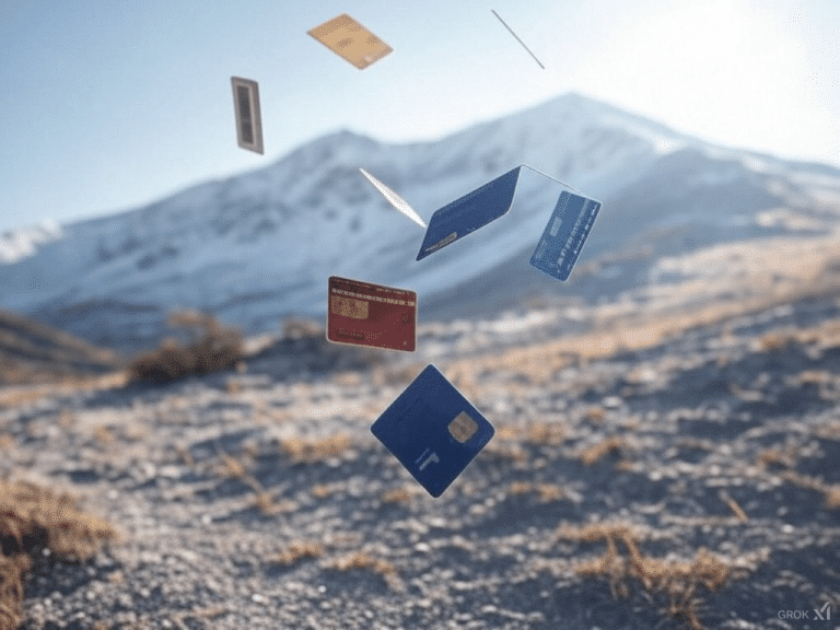 credit cards falling from the sky