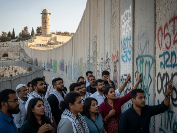 A representative image of group of Malayalees visiting Israel and Palestine